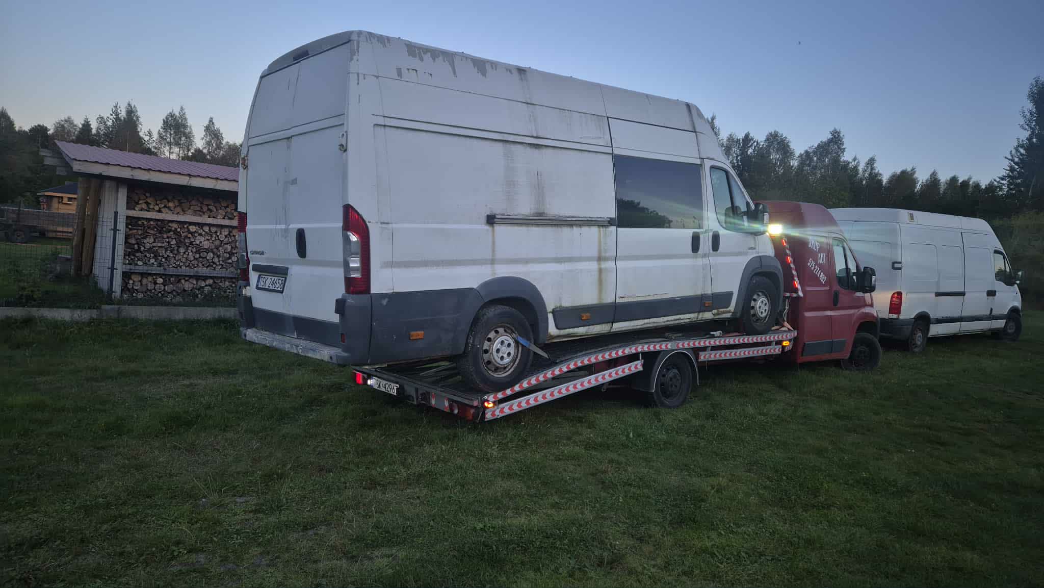 Skup samochodów dostawczych — Fiat Ducato na lawecie, woj. świętokrzyskie